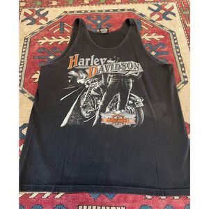 Vintage Harley Davidson tank top black large Richardsons Tasmania Australia 90s